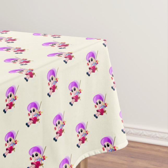 Happy Girl Tablecloth (In Situ)