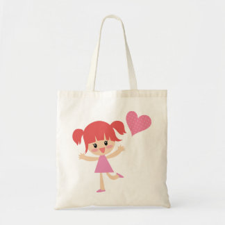 Happy girl tote bag