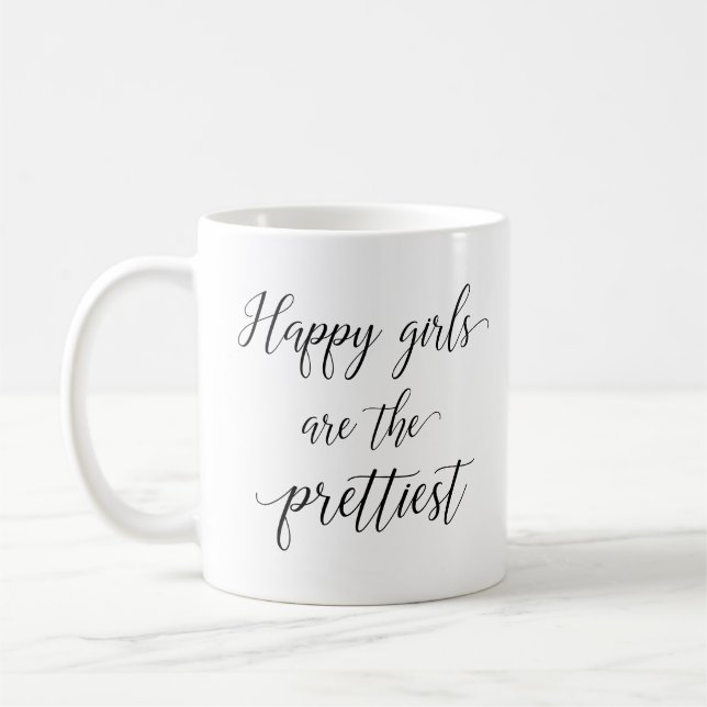 Happy girls are the prettiest coffee mug (Left)