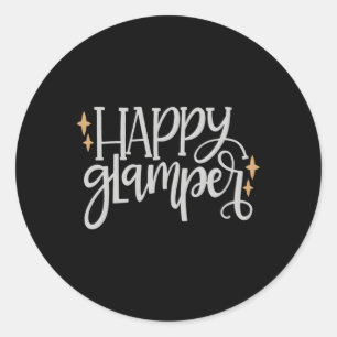 Happy Glamper Classic Round Sticker