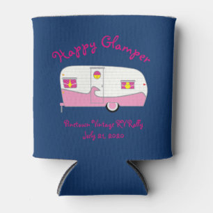 Happy Glamper Pink Vintage Canned Ham Trailer Can Cooler