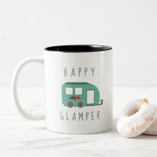 Happy Glamper RV Women's Camping Two-Tone Coffee Mug
