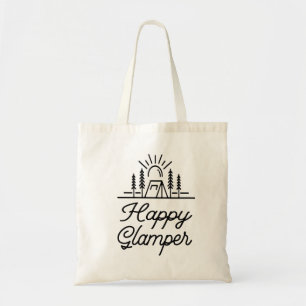 happy glamper vintage nature tote bag