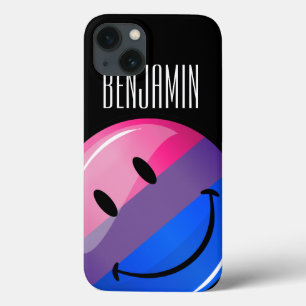 Happy Glossy Bisexuality Pride Flag iPhone 13 Case