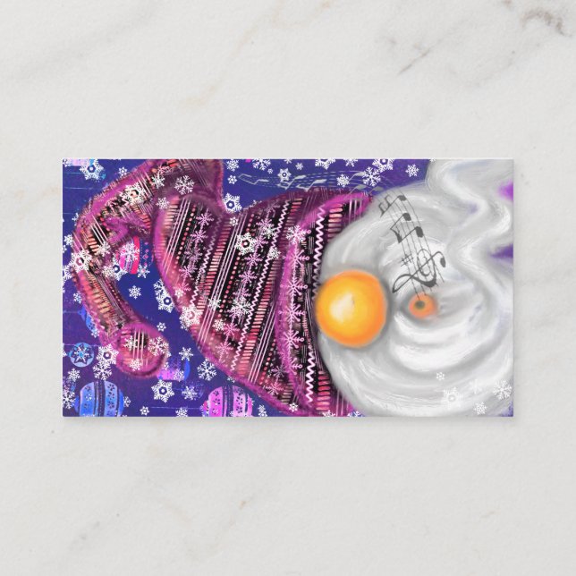 Happy Gnome Christmas Business Cards Template (Back)