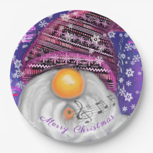 Happy Gnome Christmas Paper Plates