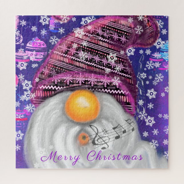 Happy Gnome Christmas Puzzle (Vertical)