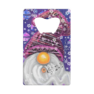 Happy Gnome In Purple Hat Sings A Christmas Song  