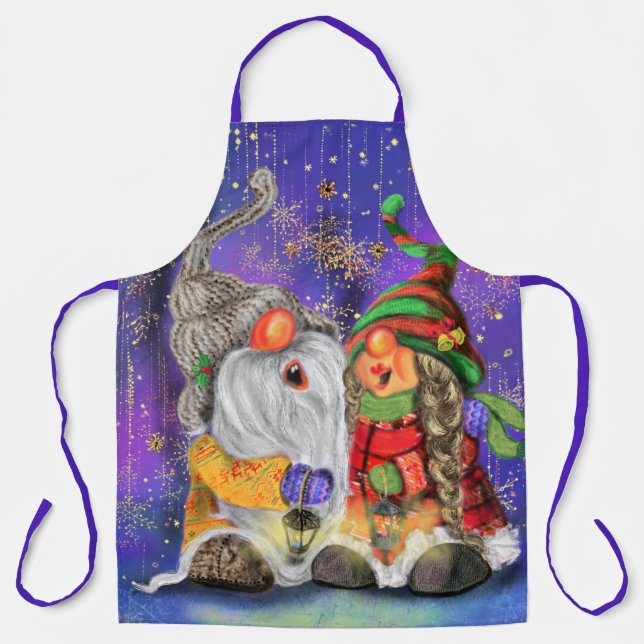 Happy Gnomes Christmas Apron (Front)