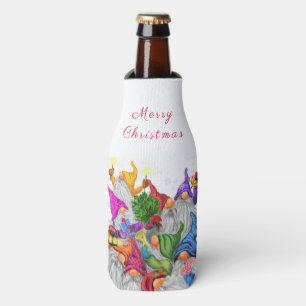 Happy Gnomes Christmas Bottle Cooler