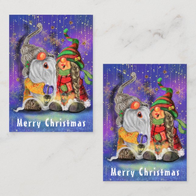 Happy Gnomes Christmas Card (Front/Back)