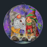 Happy Gnomes Christmas Dart Board<br><div class="desc">Dartboards with Couple Hugged Gnomes Singing Happy Christmas Song Fun Drawing Gnome Party - Choose / Add Your Unique Text / Name / Colour - Make Your Special Gift - Resize and move or remove and add image / text with customisation tool ! Drawing and Design by MIGNED. Please see...</div>