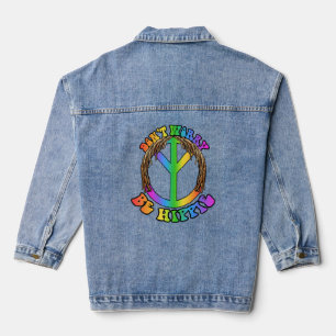Happy Go Hippie Rasta With Upright Dreadlocks Denim Jacket