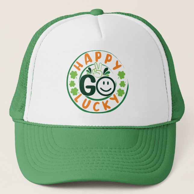 Happy Go Lucky-52904 Trucker Hat (Front)