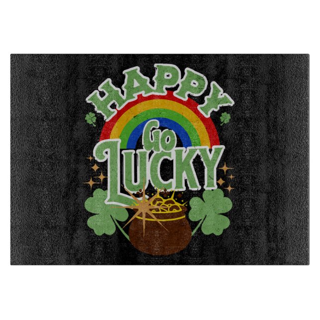 Happy Go Lucky Cutting Board (Front)