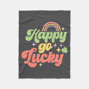 Happy Go Lucky  Fleece Blanket