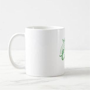 Happy Go Lucky Four Leaf Clover Typography Coffee Mug