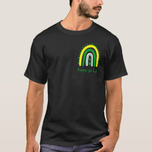 Happy Go Lucky Funny Irish Rainbow Shamrock St Pat T-Shirt