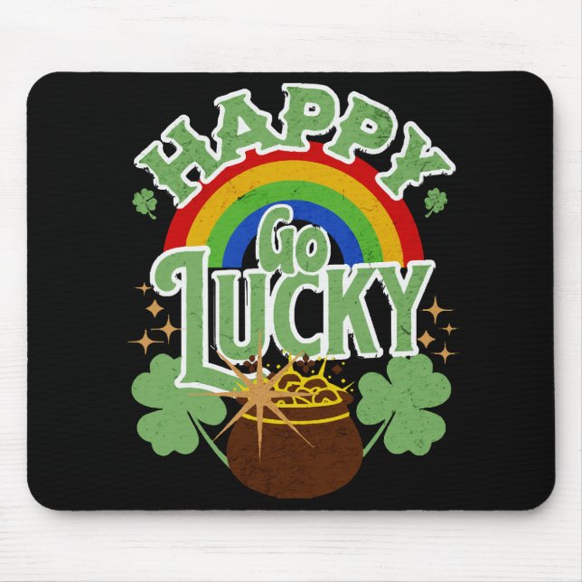 Happy Go Lucky Mouse Pad (Front)
