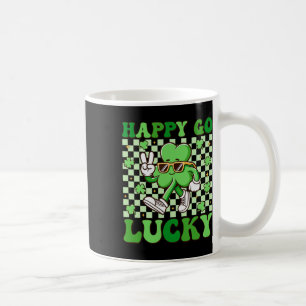 Happy Go Lucky Shamrock Irish St Patricks Day Groo Coffee Mug