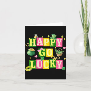 Happy go lucky st patricks day coquette bow card