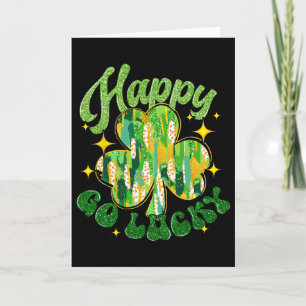 Happy Go Lucky St Patricks Day Women Men Toddler B Card