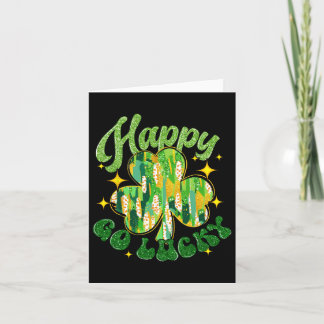 Happy Go Lucky St Patricks Day Women Men Toddler B Card