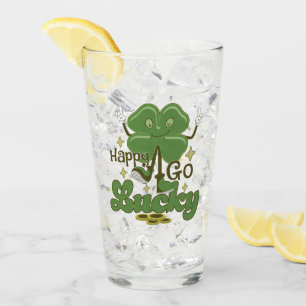 Happy Go Lucky St. Patrick's Glass