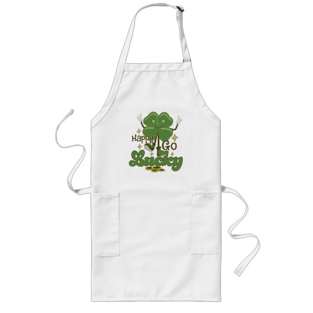 Happy Go Lucky St. Patrick's Long Apron (Front)