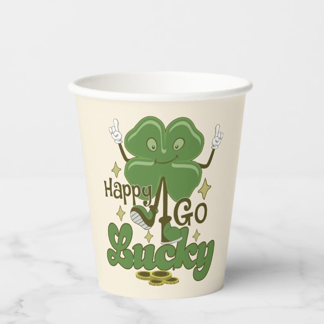 Happy Go Lucky St. Patrick's Paper Cups (Front)