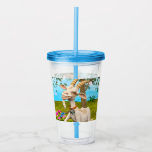 Happy Goat Acrylic Tumbler