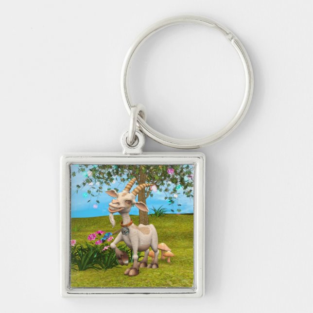 Happy Goat Key Ring (Front)