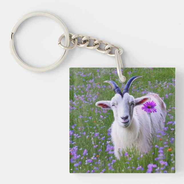 Happy Goat Key Ring (Front)