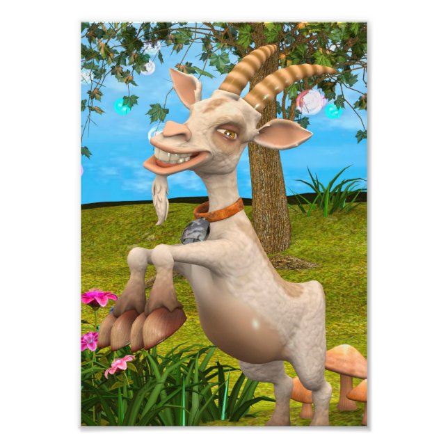Happy Goat Photo Print (Front)