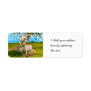 Happy Goat Return Address Label