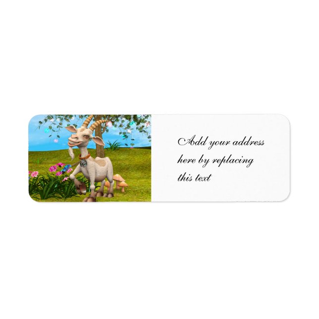 Happy Goat Return Address Label (Front)