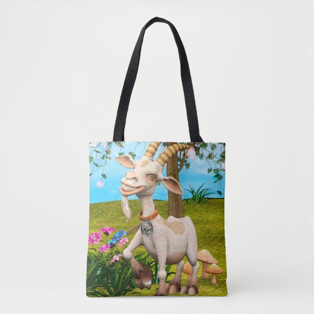 Happy Goat Tote Bag (Front)