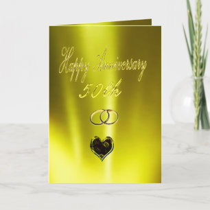 Happy Golden 50th Anniversary Card