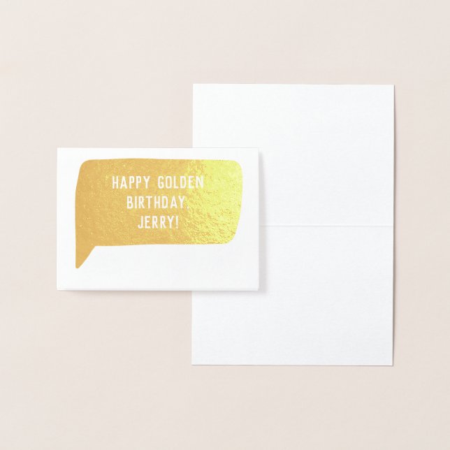 Happy Golden Birthday Real Foil Foil Card (Display)