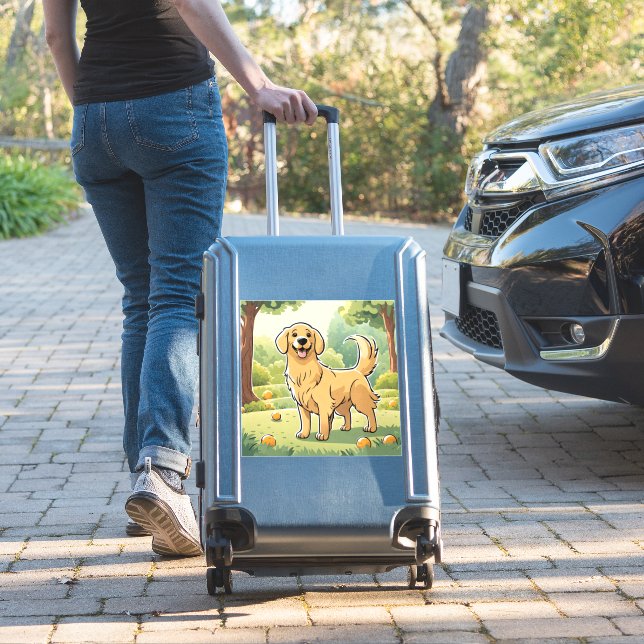 Happy Golden Retriever   (Suitcase Insitu)