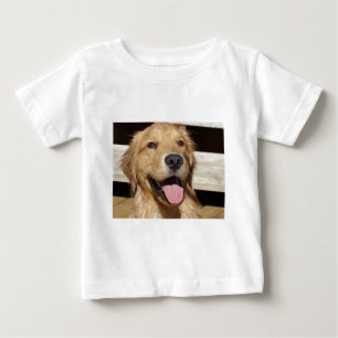 Happy Golden Retriever Baby T-Shirt