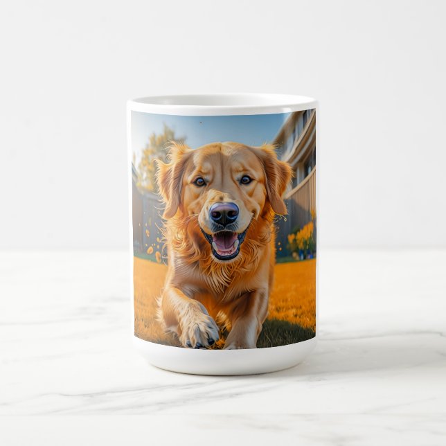Happy Golden Retriever Coffee Mug (Center)