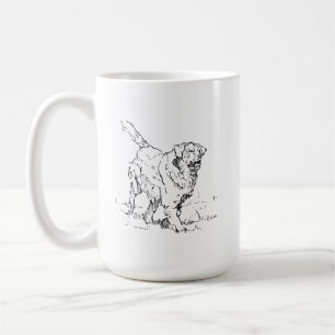 Happy Golden Retriever Coffee Mug, Dog Mom Gift Mug