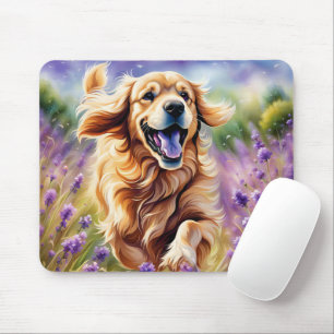 Happy Golden Retriever Mouse Pad