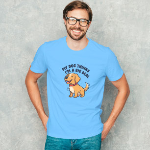 Happy Golden Retriever Puppy Cartoon — Big Deal T-Shirt