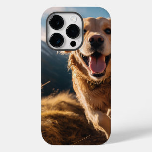 Happy Golden Retriever Running Case-Mate iPhone 14 Pro Case