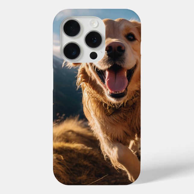 Happy Golden Retriever Running  Case-Mate iPhone Case (Back)