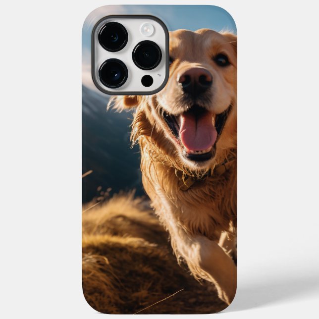Happy Golden Retriever Running  Case-Mate iPhone Case (Back)