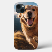 Happy Golden Retriever Running