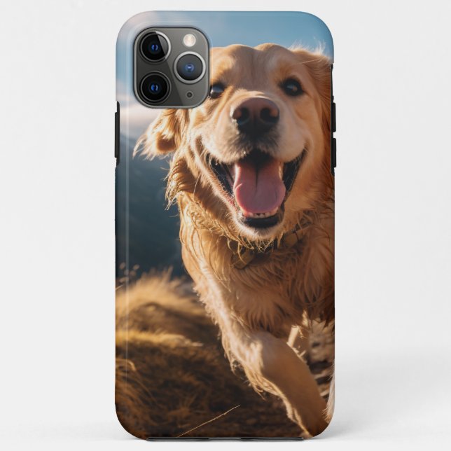 Happy Golden Retriever Running  Case-Mate iPhone Case (Back)